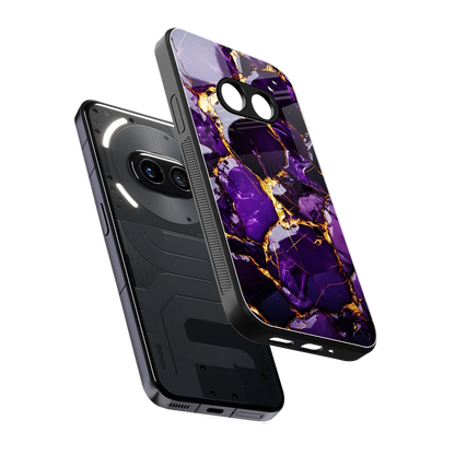 Violet Luxe sleek nothing phone 2a cover with tempered glass back and TPU edges