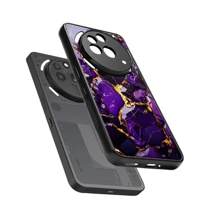 Violet Luxe sleek nothing phone 3a pro cover with tempered glass back and TPU edges