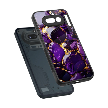 Violet Luxe sleek nothing phone 4a cover with tempered glass back and TPU edges