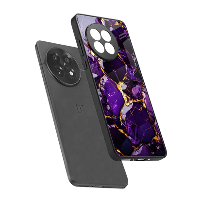 Violet Luxe sleek oneplus 13r cover with tempered glass back and TPU edges