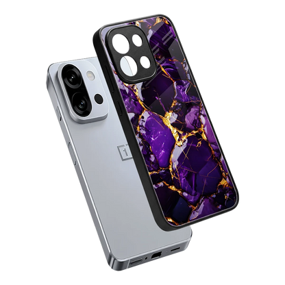 Violet Luxe sleek oneplus 13s cover with tempered glass back and TPU edges