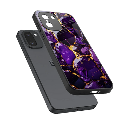 Violet Luxe sleek oneplus 15r cover with tempered glass back and TPU edges