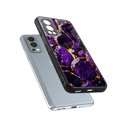 Violet Luxe sleek oneplus nord 2 cover with tempered glass back and TPU edges