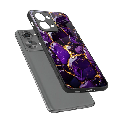 Violet Luxe sleek oneplus nord 2t cover with tempered glass back and TPU edges