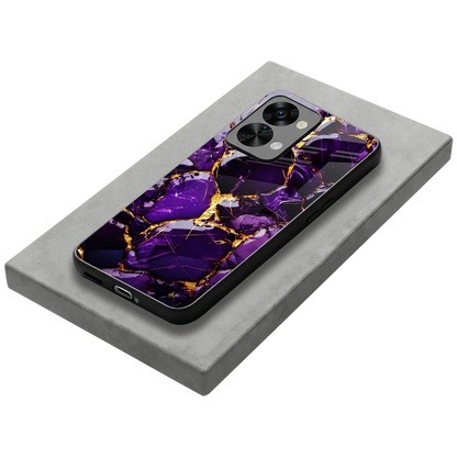 Violet Luxe stylish phone case for oneplus nord 2t | glossy glass and slim fit