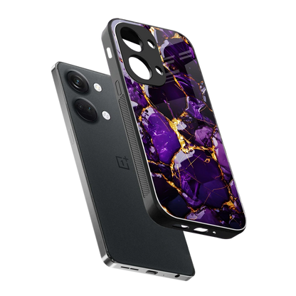 Violet Luxe sleek oneplus nord 3 cover with tempered glass back and TPU edges