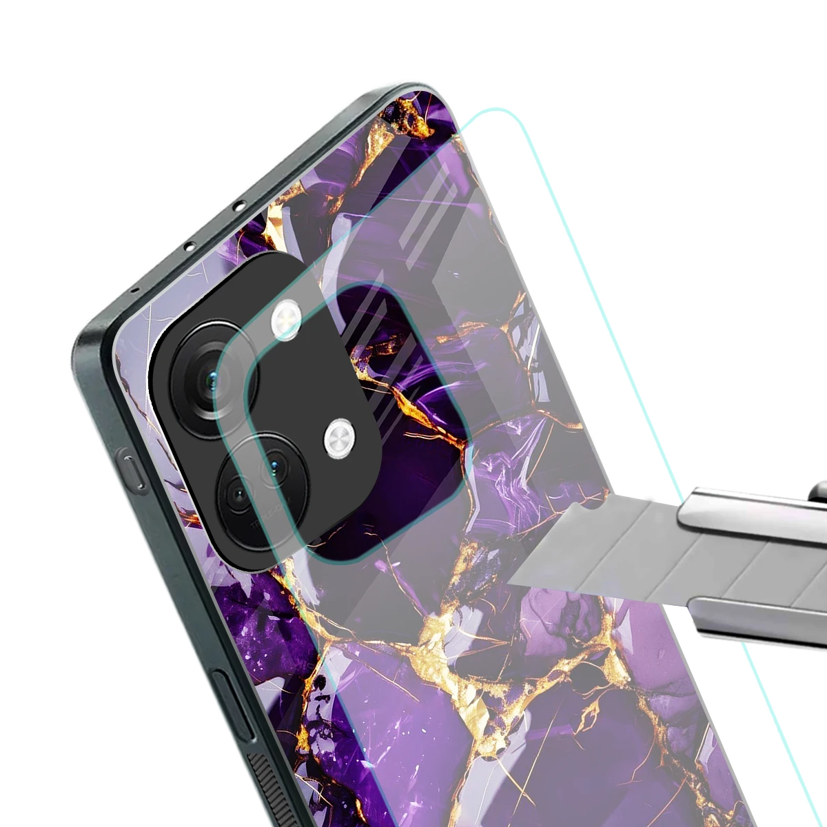 Violet Luxe stylish phone case for oneplus nord 3 | glossy glass and slim fit