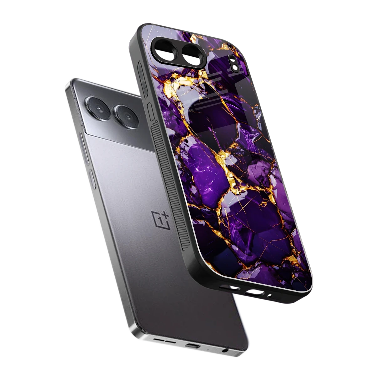 Violet Luxe sleek oneplus nord 4 cover with tempered glass back and TPU edges