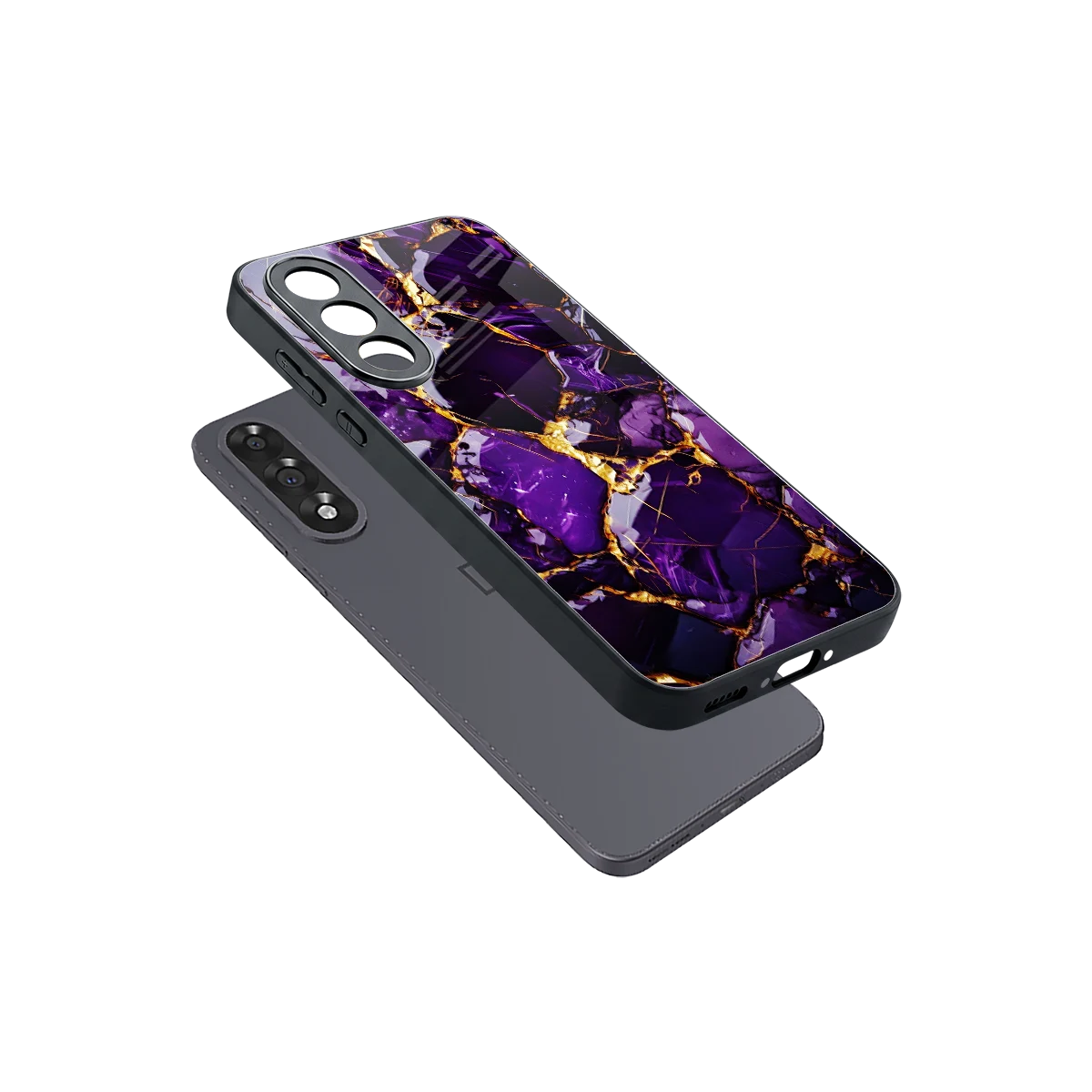 Violet Luxe sleek oneplus nord 5 cover with tempered glass back and TPU edges