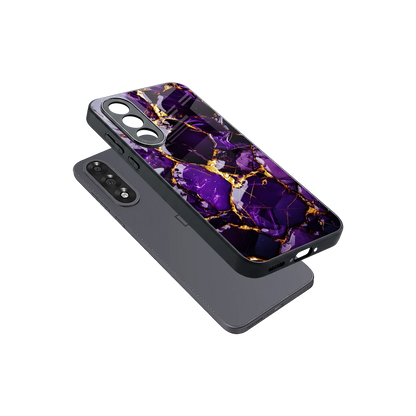 Violet Luxe sleek oneplus nord 5 cover with tempered glass back and TPU edges