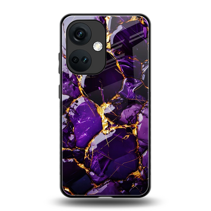 Violet Luxe back phone cover | glass case for oneplus nord ce 3