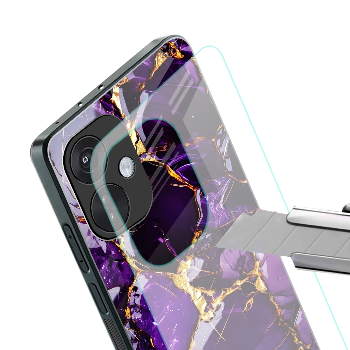 Violet Luxe stylish phone case for oneplus nord ce 3 | glossy glass and slim fit
