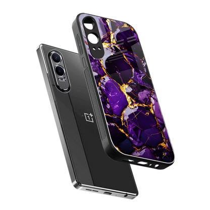 Violet Luxe sleek oneplus nord ce 4 lite cover with tempered glass back and TPU edges