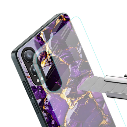 Violet Luxe stylish phone case for oneplus nord ce 4 lite | glossy glass and slim fit