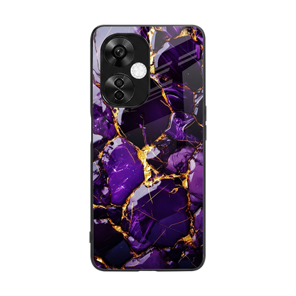 Violet Luxe back phone cover | glass case for oneplus nord ce 3 lite
