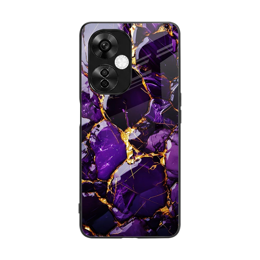 Violet Luxe back phone cover | glass case for oneplus nord ce 3 lite