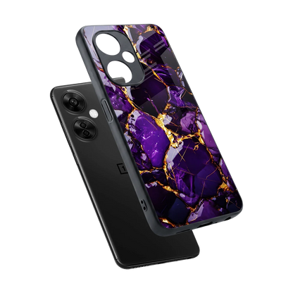Violet Luxe sleek oneplus nord ce 3 lite cover with tempered glass back and TPU edges