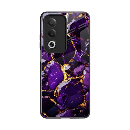 Violet Luxe back phone cover | glass case for oppo a3 pro