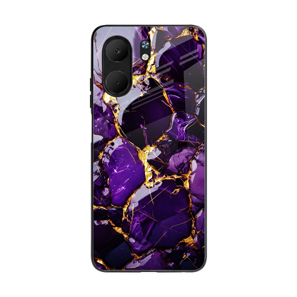 Violet Luxe back phone cover | glass case for oppo a5x 5g