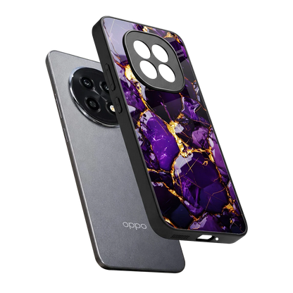 Violet Luxe sleek oppo f29 pro 5g cover with tempered glass back and TPU edges
