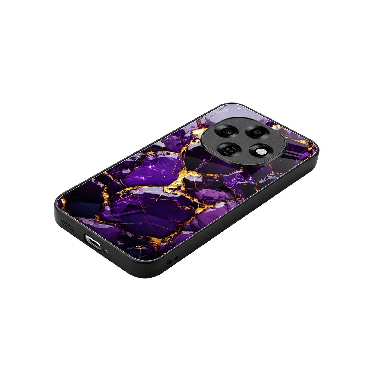 Violet Luxe stylish phone case for oppo f31 pro 5g | glossy glass and slim fit