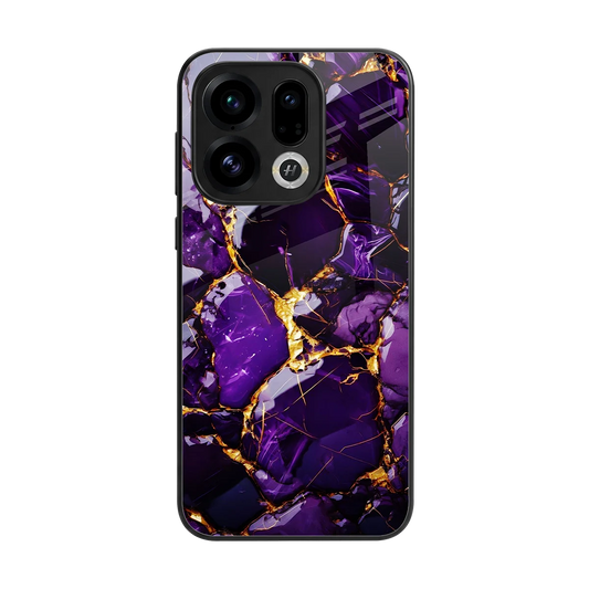 Violet Luxe back phone cover | glass case for oppo find x9