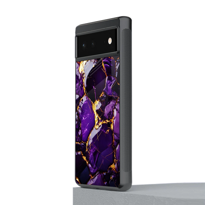 Violet Luxe stylish phone case for google pixel 6a | glossy glass and slim fit