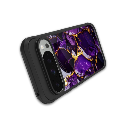 Violet Luxe stylish phone case for google pixel 9 pro | glossy glass and slim fit