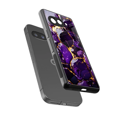 Violet Luxe sleek google pixel 10a cover with tempered glass back and TPU edges