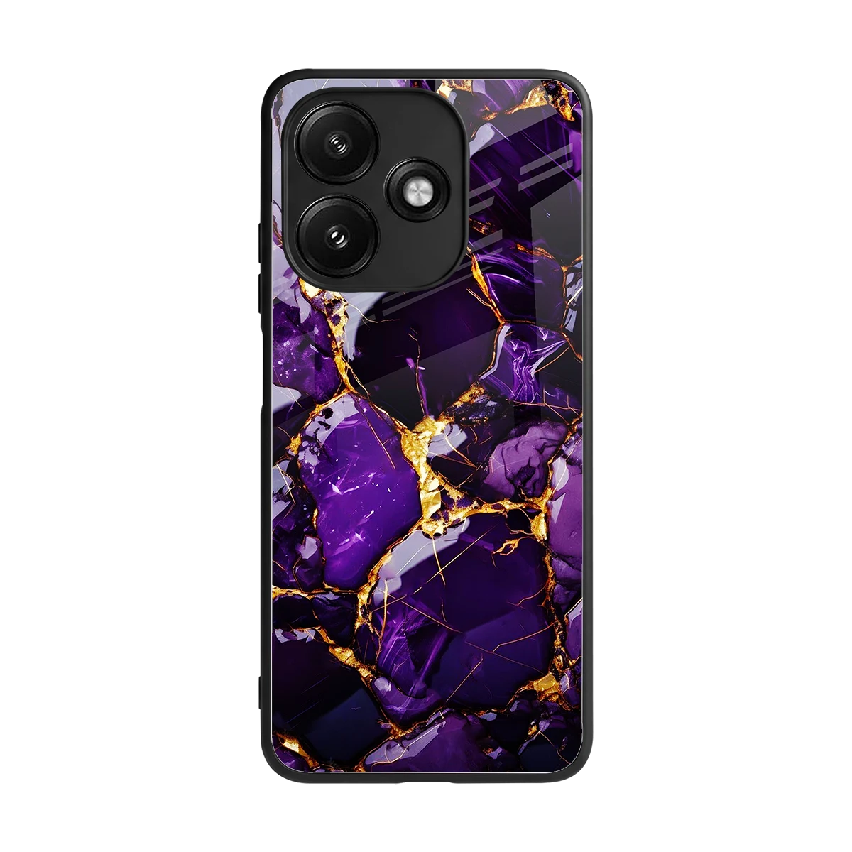 Violet Luxe back phone cover | glass case for redmi 12 5g