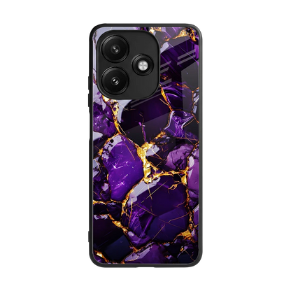 Violet Luxe back phone cover | glass case for redmi 12 5g