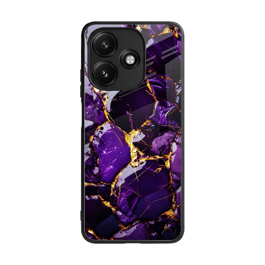 Violet Luxe back phone cover | glass case for redmi 12 5g
