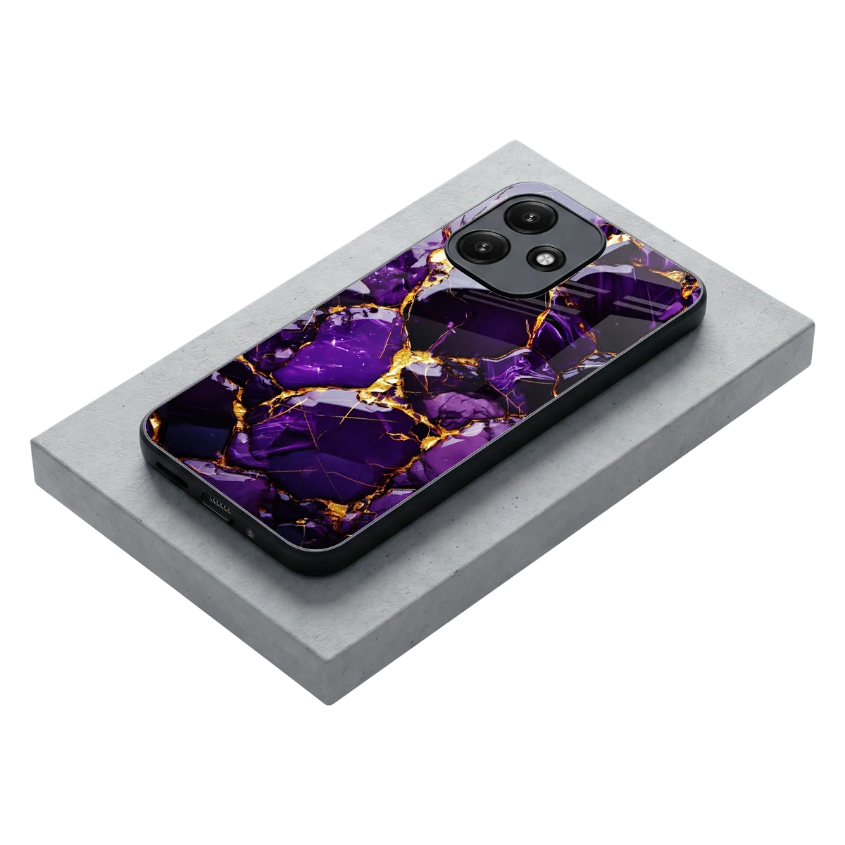 Violet Luxe stylish phone case for redmi 12 5g | glossy glass and slim fit