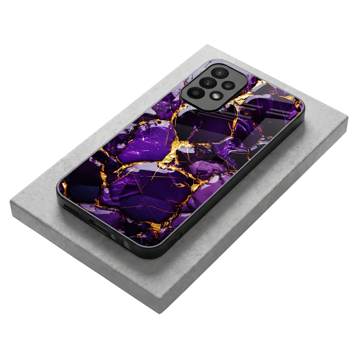 Violet Luxe stylish phone case for samsung galaxy a23 | glossy glass and slim fit