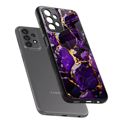 Violet Luxe sleek samsung galaxy a23 cover with tempered glass back and TPU edges