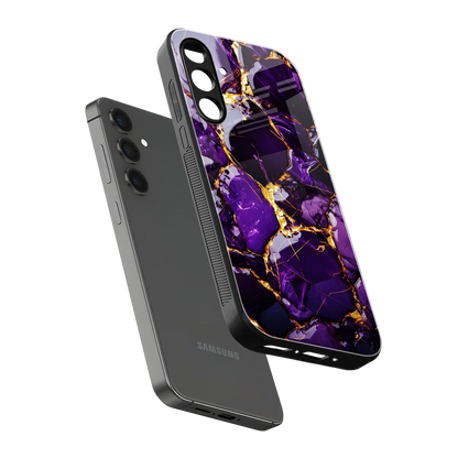 Violet Luxe sleek samsung galaxy a14 5g cover with tempered glass back and TPU edges