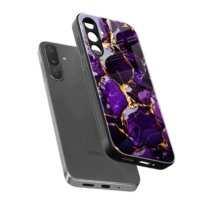 Violet Luxe sleek samsung galaxy m56 5g cover with tempered glass back and TPU edges
