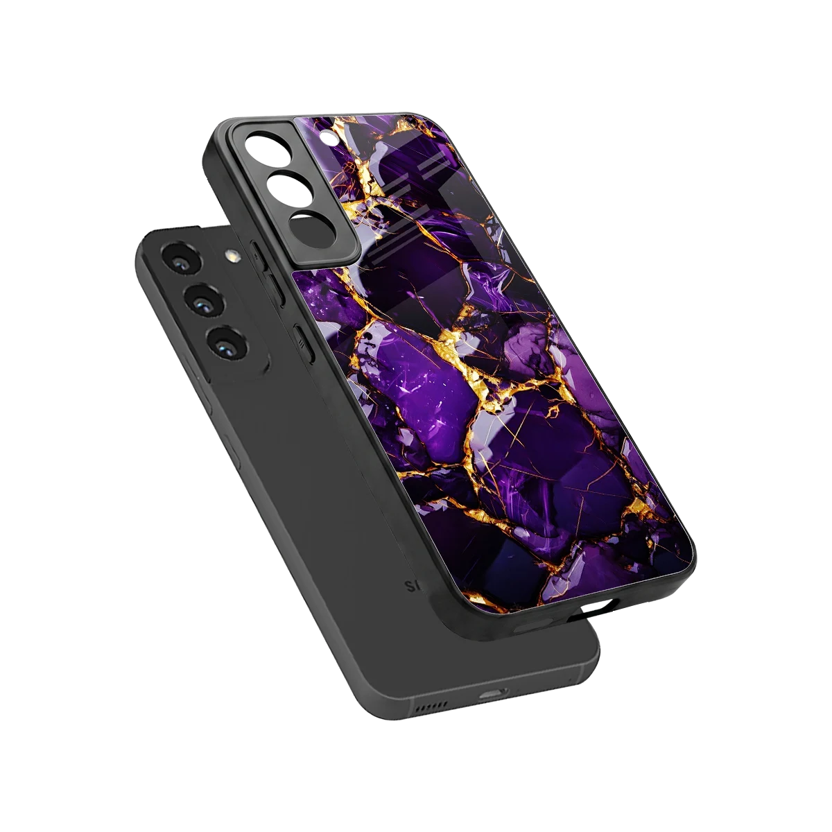 Violet Luxe sleek samsung galaxy s22 cover with tempered glass back and TPU edges