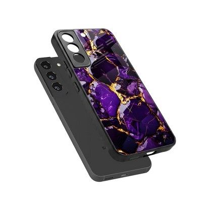 Violet Luxe sleek samsung galaxy s22 cover with tempered glass back and TPU edges