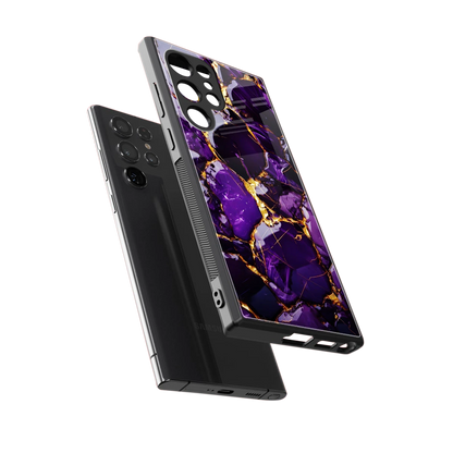 Violet Luxe sleek samsung galaxy s24 ultra cover with tempered glass back and TPU edges