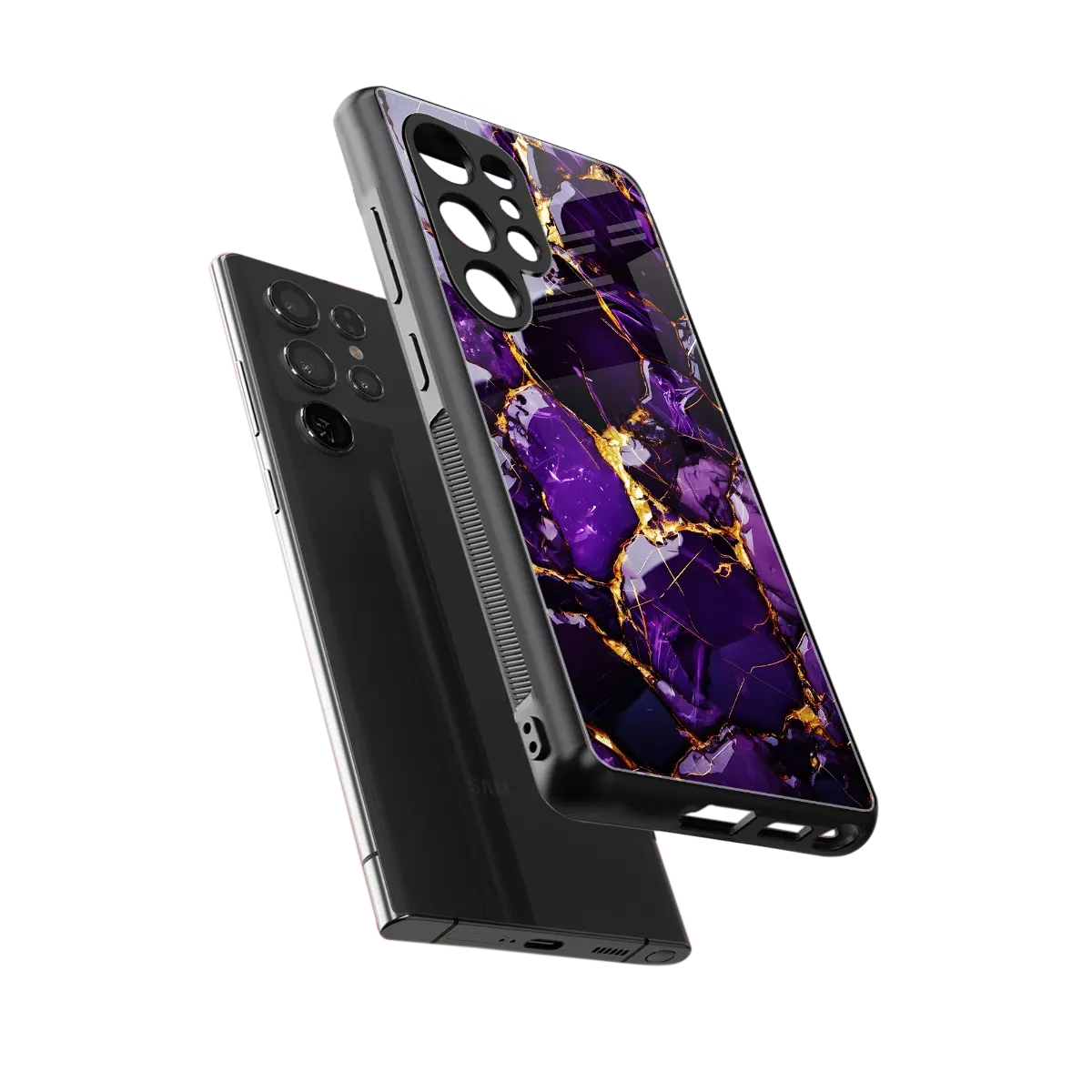 Violet Luxe sleek samsung galaxy s25 ultra cover with tempered glass back and TPU edges