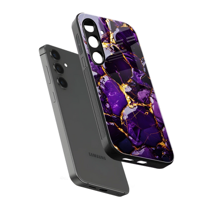 Violet Luxe sleek samsung galaxy s24 cover with tempered glass back and TPU edges