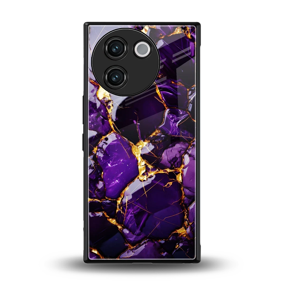 Violet Luxe back phone cover | glass case for vivo v30e