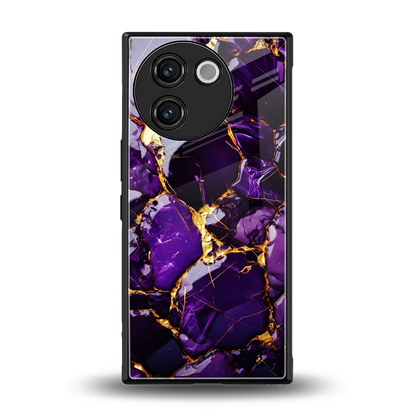 Violet Luxe back phone cover | glass case for vivo v30e