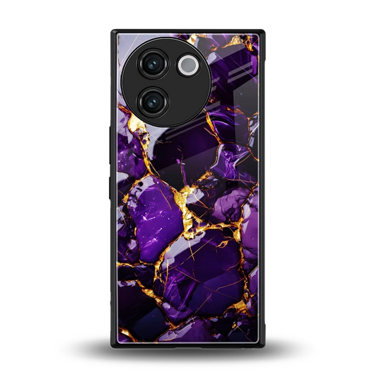 Violet Luxe back phone cover | glass case for vivo v30e
