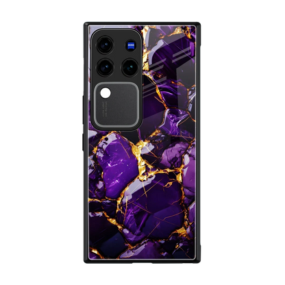 Violet Luxe back phone cover | glass case forvivo v30 pro