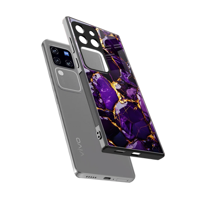 Violet Luxe sleekvivo v30 pro cover with tempered glass back and TPU edges