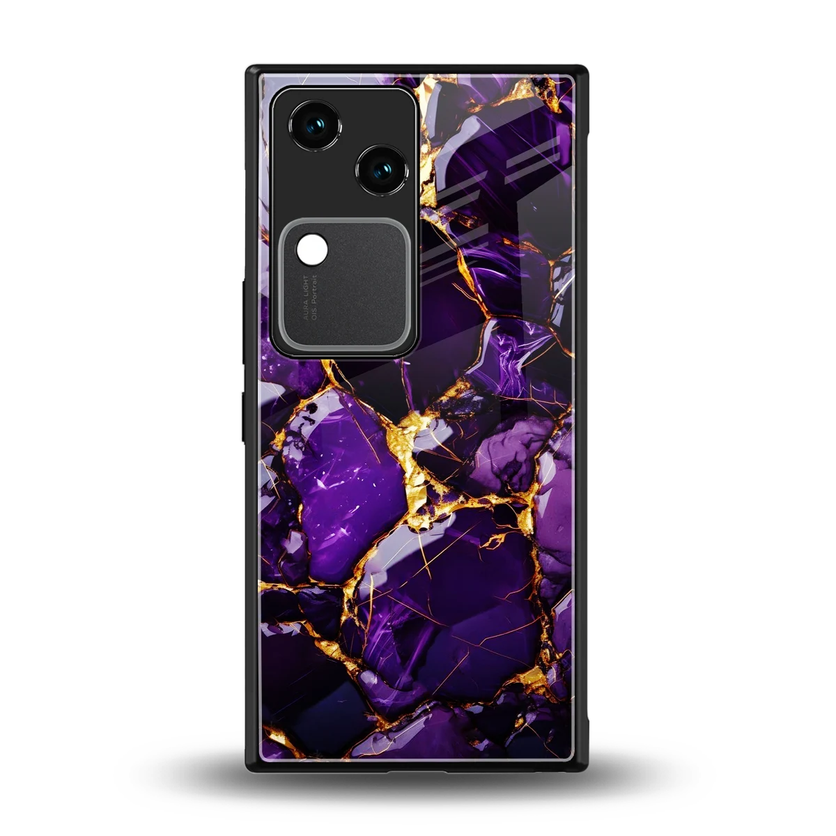 Violet Luxe back phone cover | glass case for vivo v30