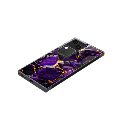 Violet Luxe stylish phone case for vivo v30 | glossy glass and slim fit