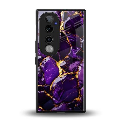 Violet Luxe back phone cover | glass case for vivo v40 pro